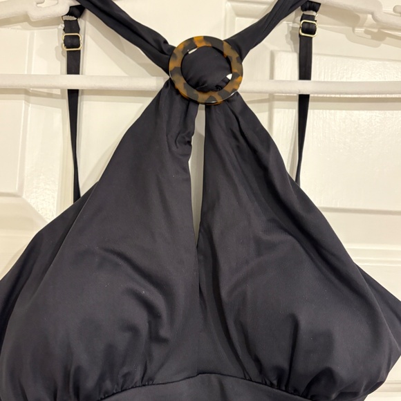 Tommy Bahama Black Perl High Neck One Piece Swimsuit Size 6 - Picture 6 of 7